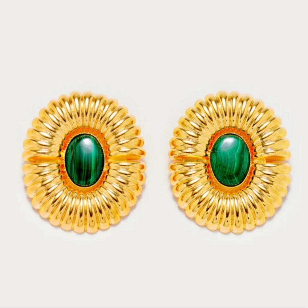 Brand New- Destree Dark Green Sonia Sun Stud Earrings 💚💫